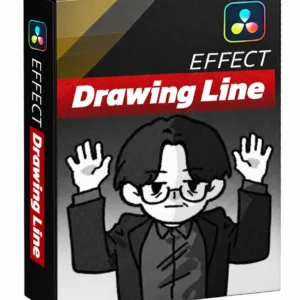Drawing Line Effects Box Mockup สำหรับ DaVinci Resolve